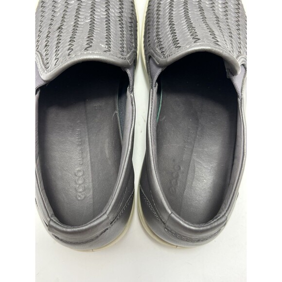 Ecco Soft 7 Woven Slip-On Women's Shoes Size 9 M Metallic Gray Comfort Preowned - Picture 9 of 10